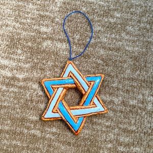 Star of David Holiday Xmas Ornament
